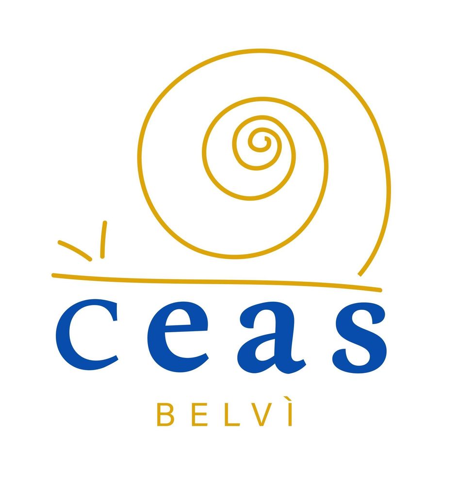 Logo CEAS Belvì, una lumaca stilizzata con il nome dell'ente scritto sotto