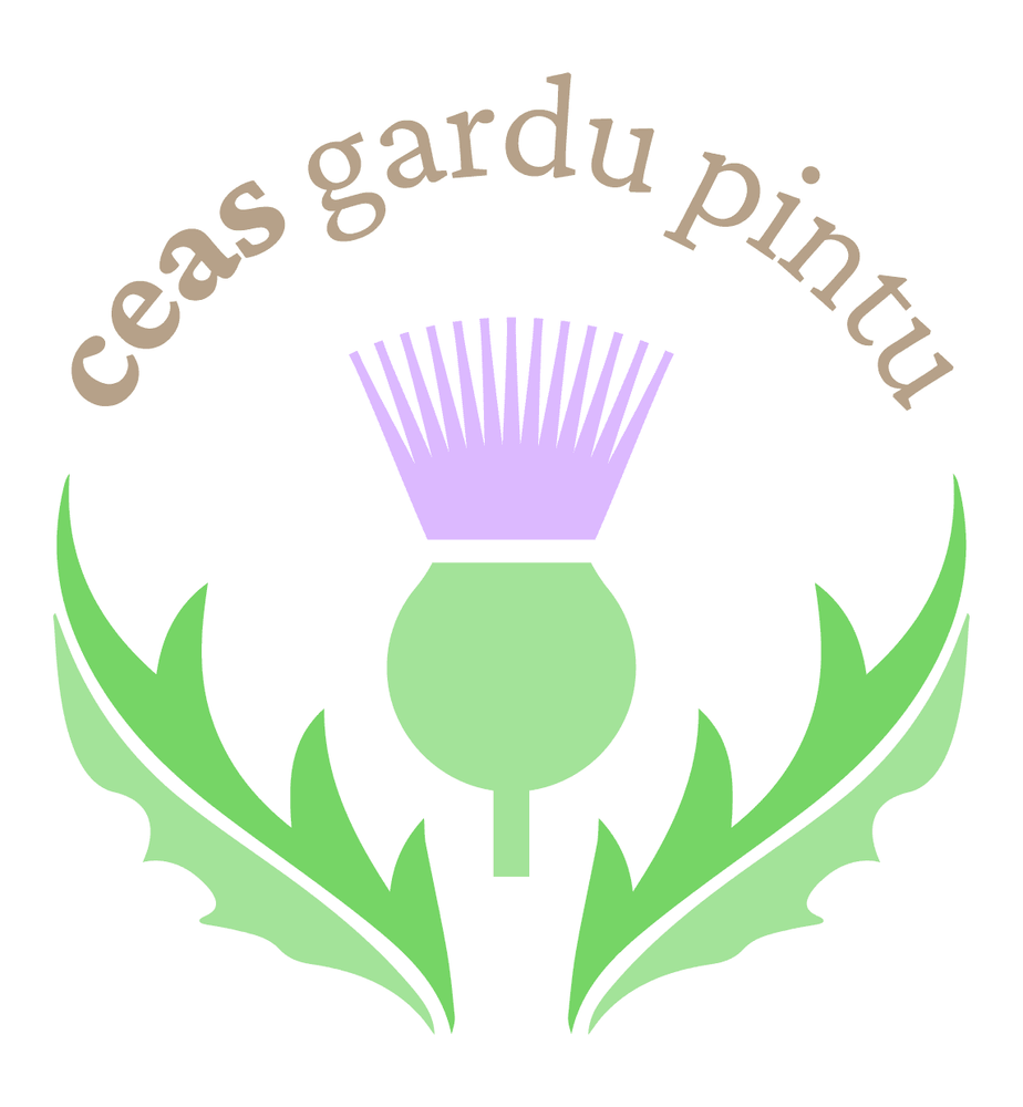 Logo Ceas Gârdu Picol, un'immagine nera con un testo chiaro e un design stilizzato